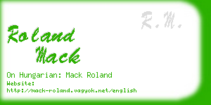 roland mack business card